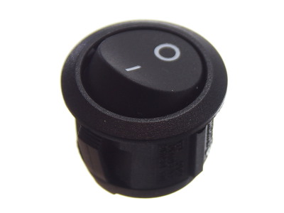 Afbryder Vippekontakt sort I/0/I ø20mm