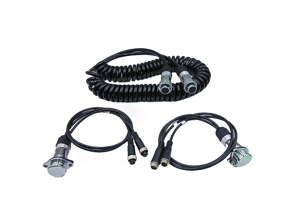 Spiralkabel 2 Kam 4-pin stik