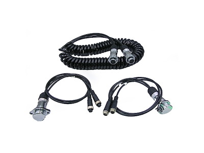 Spiralkabel 2 Kam 4-pin stik