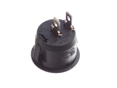 Afbryder Vippekontakt sort I/0 ø20mm