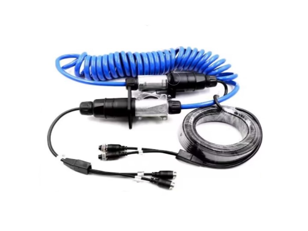 Spiralkabel 2 Kam 4-pin stik